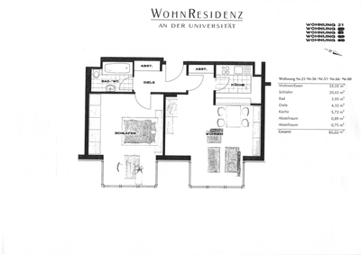 2 Zimmer Appartement Uni Köln